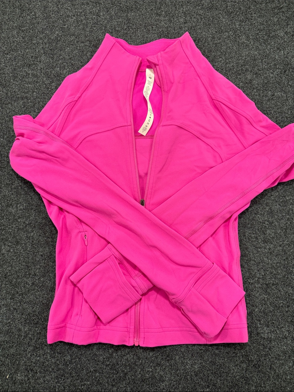 lululemon athletica Hot Pink Full-Zip Bomber Jacket